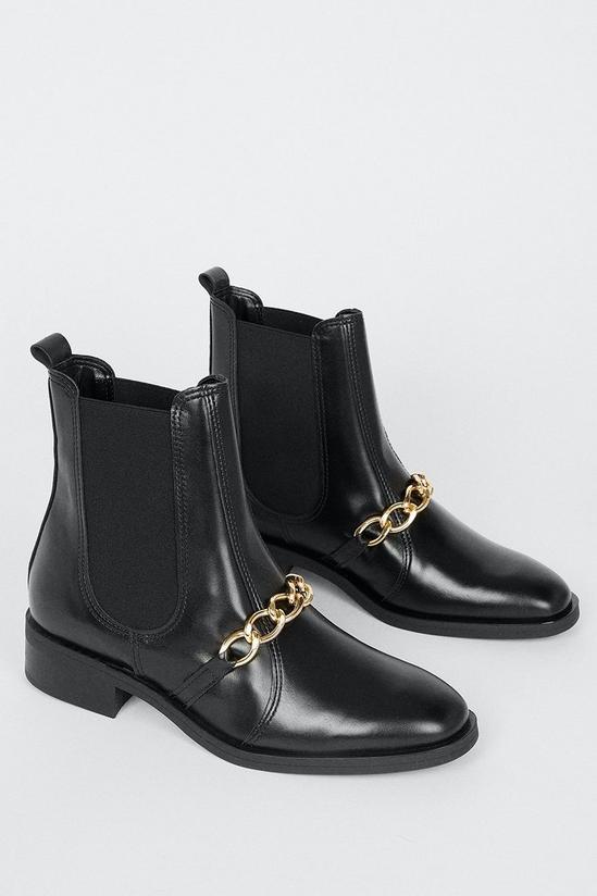 Oasis Leather Chain Chelsea Boot 2
