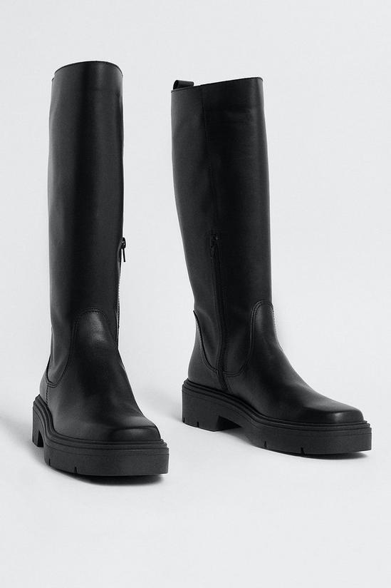 Oasis Leather Chunky Knee High Boot 2