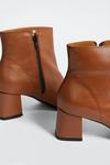 Oasis Leather Block Heeled Ankle Boot thumbnail 3