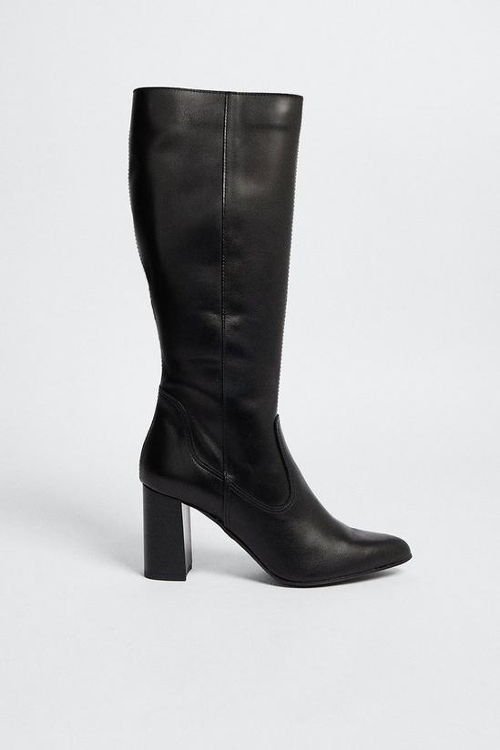 Oasis Leather Heeled Knee High Boot 1
