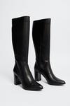 Oasis Leather Heeled Knee High Boot thumbnail 2