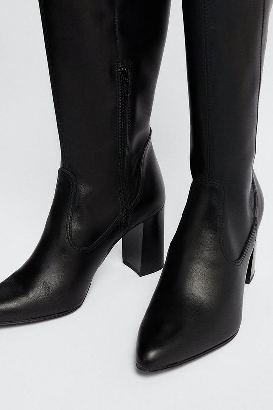 Oasis Leather Heeled Knee High Boot 3