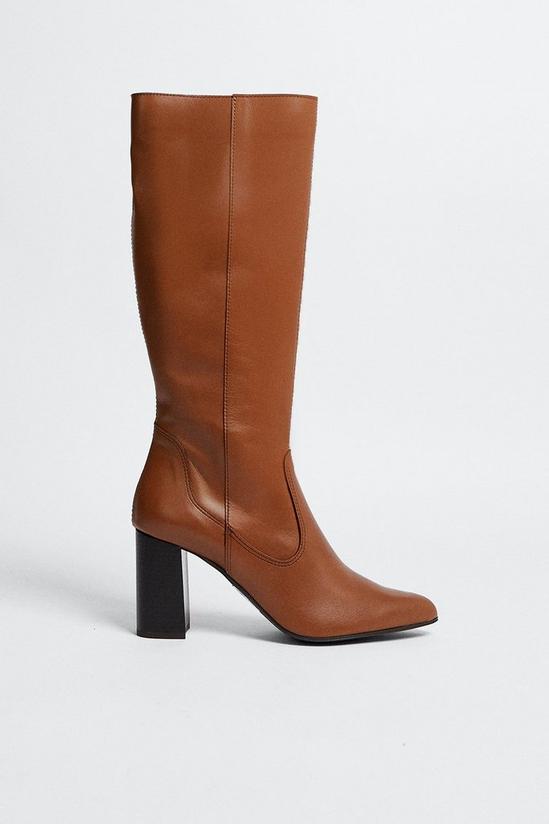 Oasis Leather Heeled Knee High Boot 2