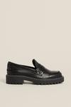 Oasis Leather Contrast Stitch Chunky Loafer thumbnail 2