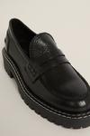 Oasis Leather Contrast Stitch Chunky Loafer thumbnail 3