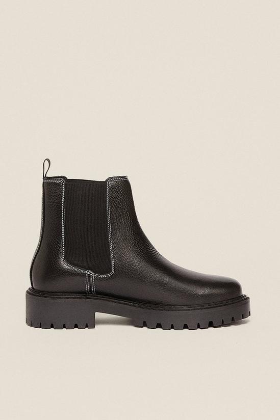 Oasis Leather Stitched Chelsea Boots 1