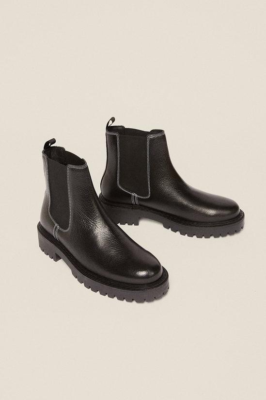 Oasis Leather Stitched Chelsea Boots 2
