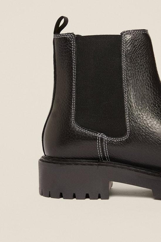 Oasis Leather Stitched Chelsea Boots 3