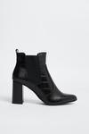 Oasis Leather Block High Heeled Pull On Ankle Boot thumbnail 1