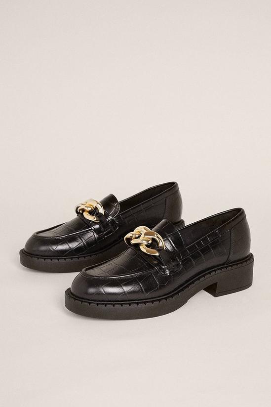 Oasis Leather Chunky Chain Loafer 2