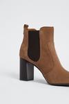 Oasis Suede Block High Heeled Pull On Ankle Boot thumbnail 3