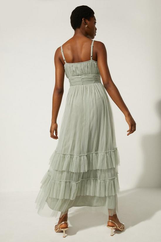 Oasis Strappy Mesh Tiered Maxi Dress 3