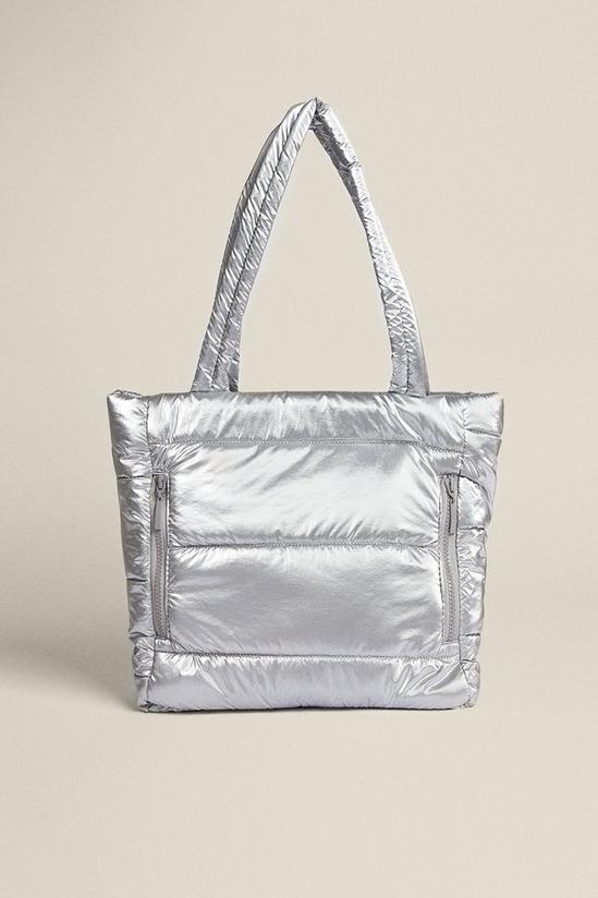 Oasis Quilted Nylon Zip Detail Tote Bag 1