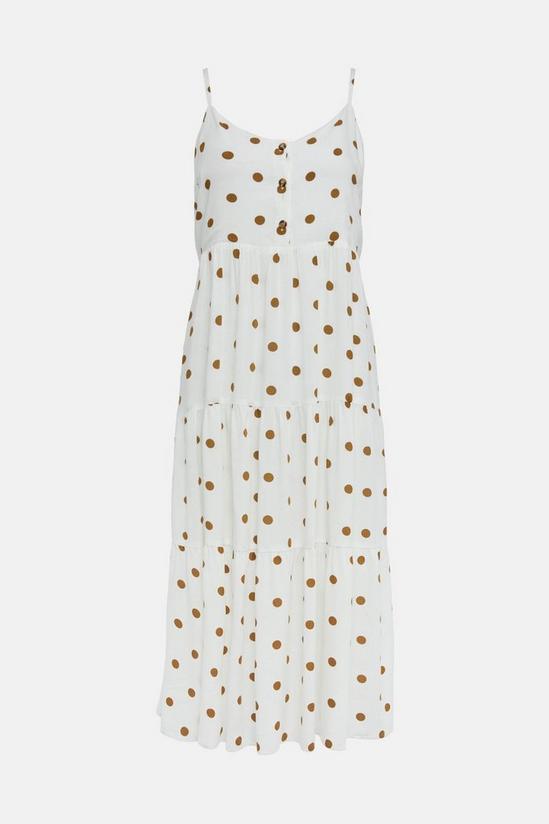 Oasis Polka Dot Button Front Strappy Dress 4
