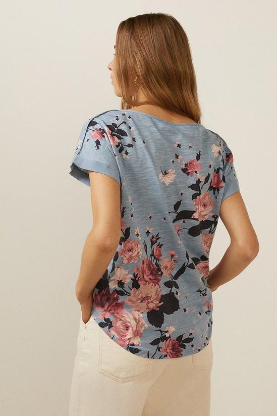 Oasis Floral Slub T Shirt 3