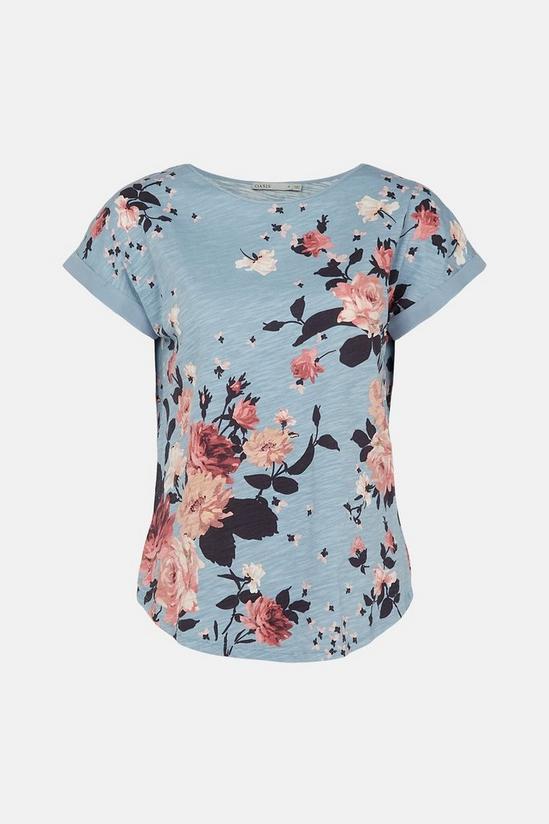 Oasis Floral Slub T Shirt 5