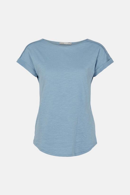 Oasis Essential Cotton Slub Roll Sleeve T-shirt 5
