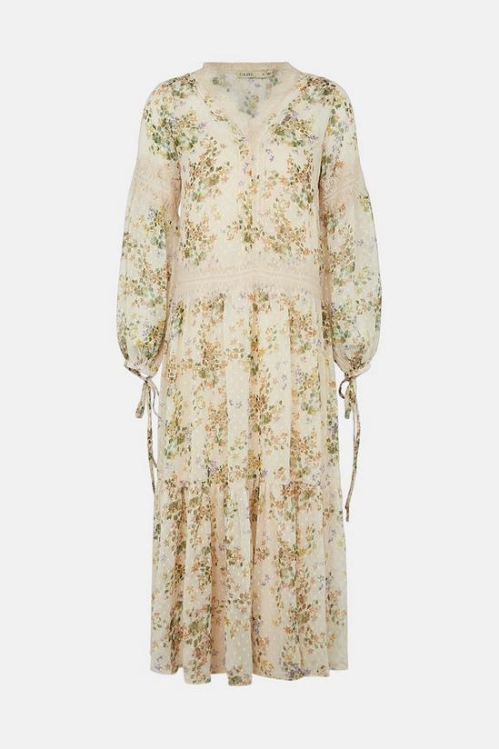 Oasis RHS Lace Trim Floral V Neck Maxi Dress 4