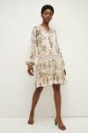 Oasis RHS Lace Trim Floral V Neck Smock Dress thumbnail 2