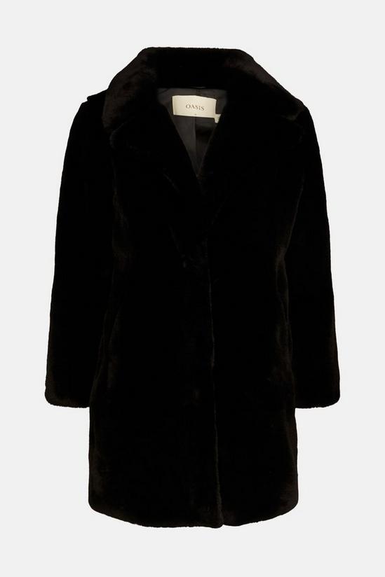 Oasis Collared Faux Fur Long Coat 5