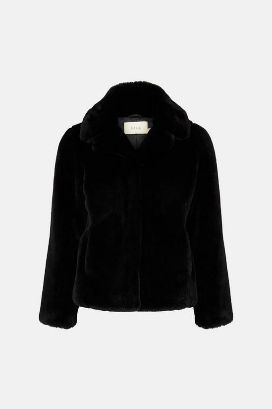 Oasis Collared Faux Fur Short Coat 5