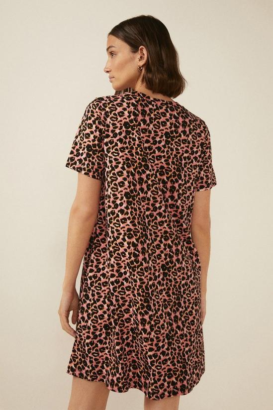 Oasis Animal Print Trapeze T-shirt Dress 3