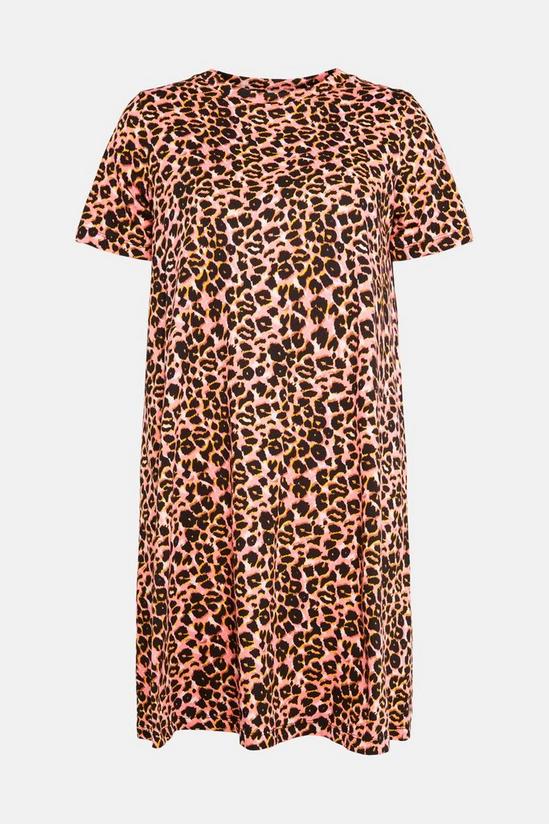 Oasis Animal Print Trapeze T-shirt Dress 5