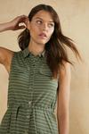 Oasis Stripe Pique Sleeveless Midi Shirt Dress thumbnail 4