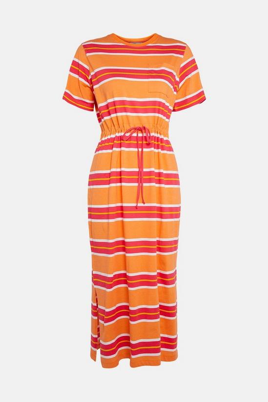 Oasis Stripe Drawstring T Shirt Midi Dress 5