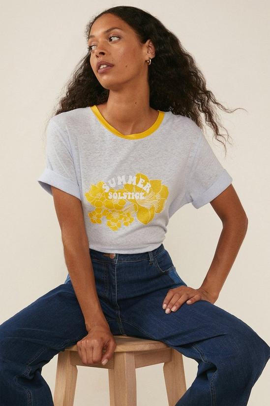 Oasis Summer Solstice Linen Mix T-shirt 1