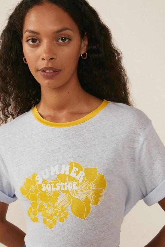 Oasis Summer Solstice Linen Mix T-shirt 2