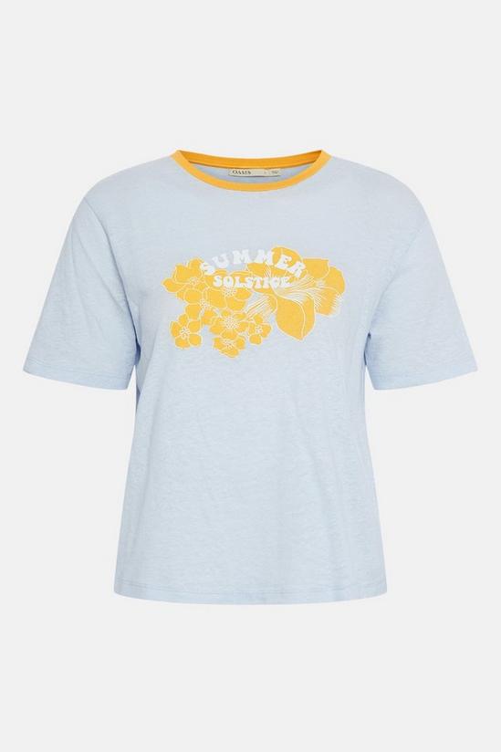 Oasis Summer Solstice Linen Mix T-shirt 5