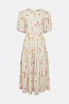 Oasis Printed Broderie Tiered Midi Dress thumbnail 5