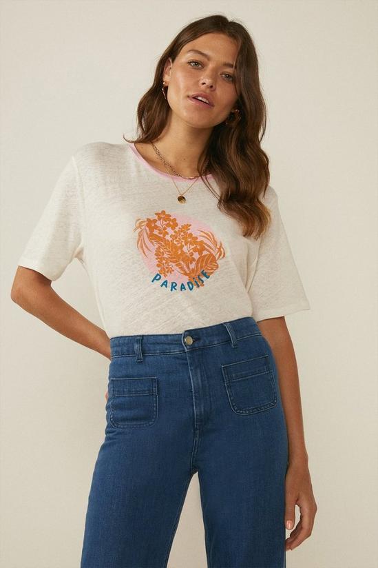 Oasis Paradise Linen Mix T-shirt 2