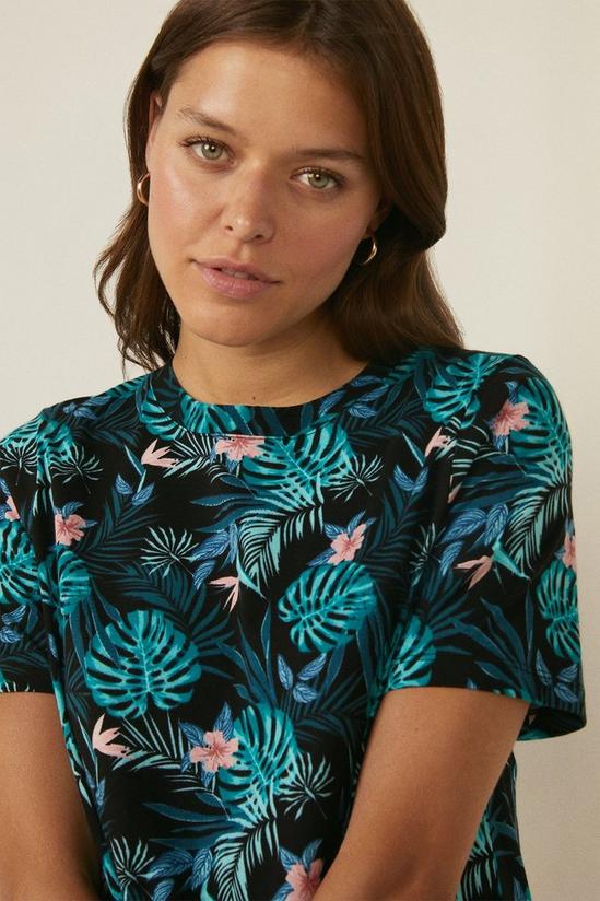 Oasis Palm Print Trapeze T-shirt Dress 2