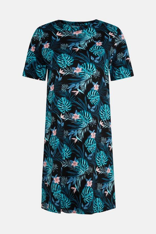 Oasis Palm Print Trapeze T-shirt Dress 5