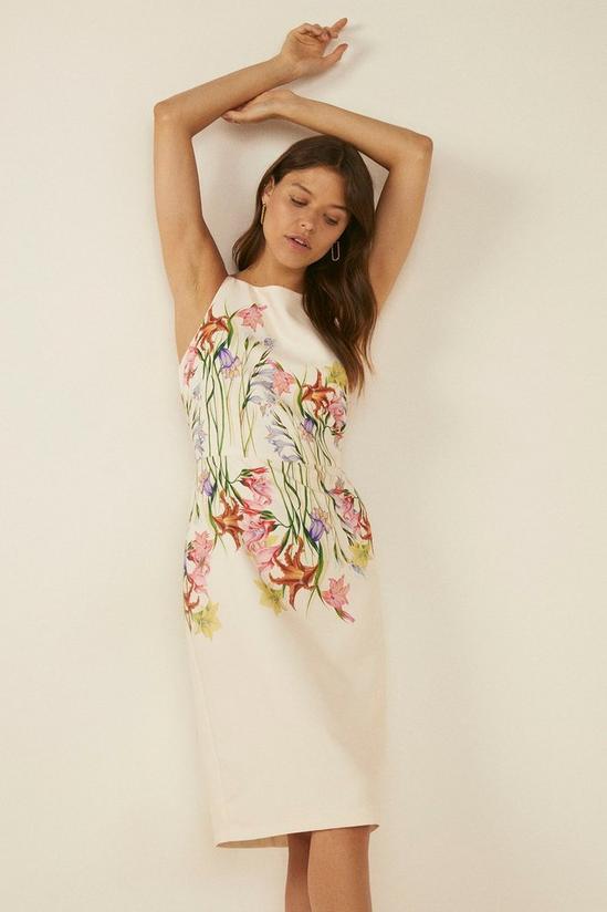 Oasis RHS Floral Printed Midi Tailored Dress 1