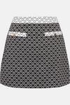 Oasis Geo Textured Print Tailored Mini Skirt thumbnail 5