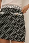 Oasis Geo Textured Print Tailored Mini Skirt thumbnail 6