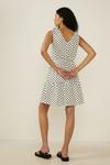Oasis Polka Dot Textured Tie Shoulder Mini Dress thumbnail 3