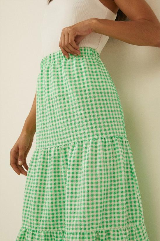 Oasis Gingham Tiered Midi Skirt Co-ord 2