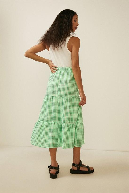 Oasis Gingham Tiered Midi Skirt Co-ord 3