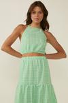 Oasis Gingham Halter Neck Top Co-ord thumbnail 1