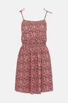 Oasis Ditsy Crinkle Shirred Waist Mini Dress thumbnail 5