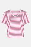 Oasis Cotton Stripe V Neck T-shirt thumbnail 4