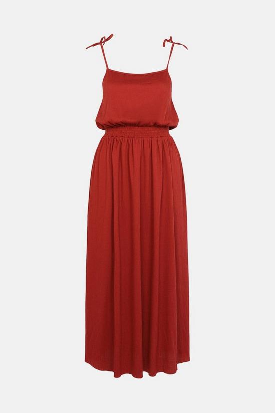 Oasis Crinkle Shirred Waist Midi Dress 5