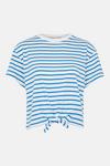 Oasis Cotton Stripe Tie Front T-shirt thumbnail 5