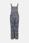 Oasis Relaxed Wide Leg Printed Dungaree thumbnail 5