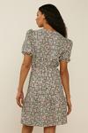 Oasis Floral Gingham Button Textured Mini Dress thumbnail 3