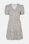 Oasis Floral Gingham Button Textured Mini Dress thumbnail 5